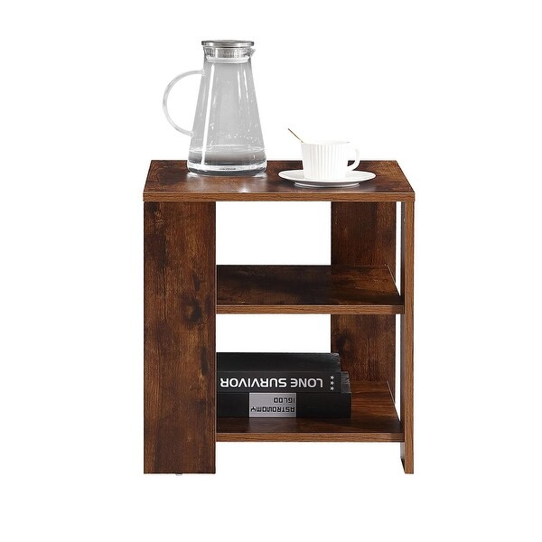 3 Tier Square End Table Simple Style Design Side Table with Storage Nightstand for Living Room, Bedroom, Sofa, Hall