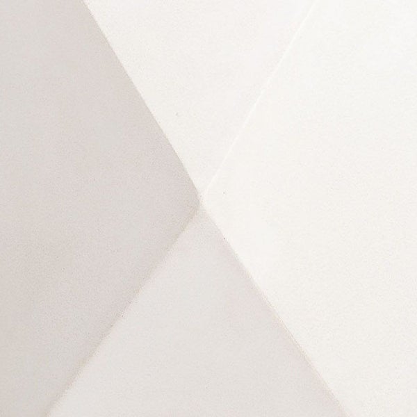 Geometric Shape Concrete Accent Table with Faceted Sides, Cream