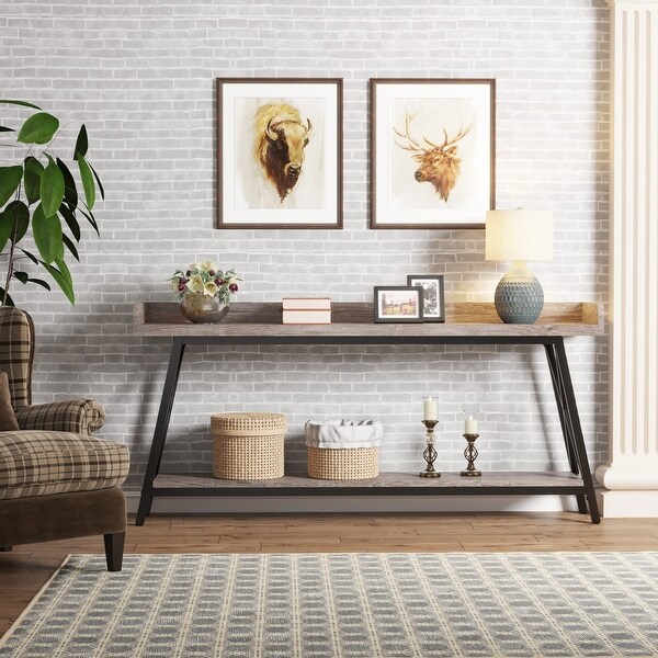 70.9 inch Extra Long Console Table Behind Sofa Couch, Narrow Entryway Table