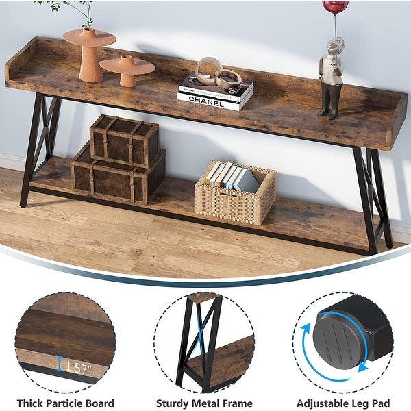 70.9 inch Extra Long Console Table Behind Sofa Couch, Narrow Entryway Table