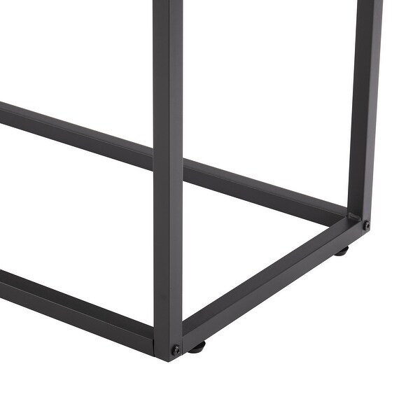 Glass Console Sofa Table, Modern Open Hallway Table, Narrow Entryway Table