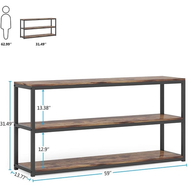 3-Tier Sofa Console Table, Vintage Entry Table