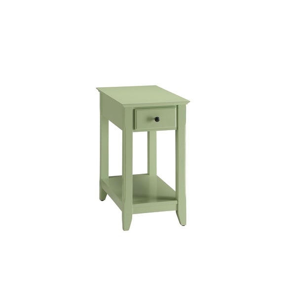 Side Table, Sofa Table Snack Table with Bottom Shelf and 1 Drawer