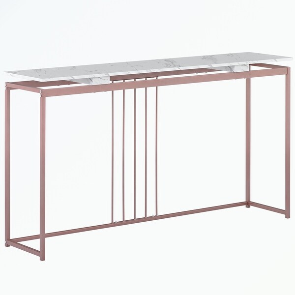 Console Table, Extra Long Entryway Table with Metal Frame