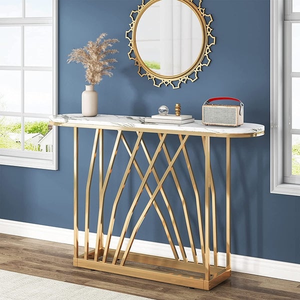 Gold Console Table, 43