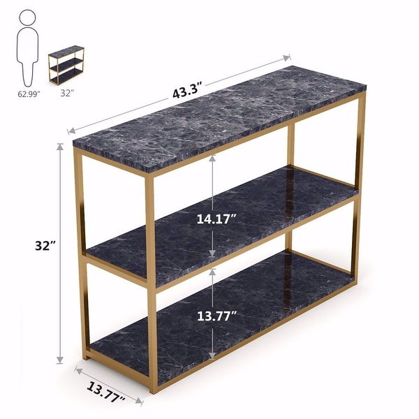 3-Tier Sofa Console Table, Vintage Entry Table