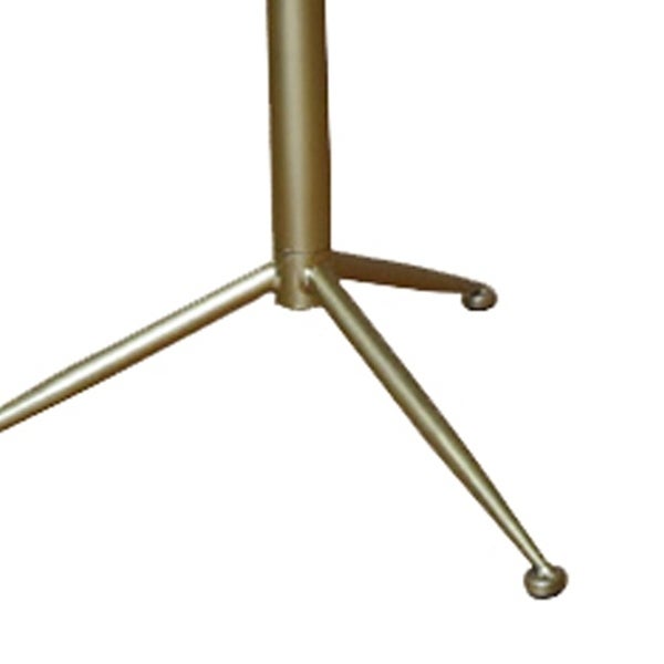 Round Wooden Side Table with Tripod Base, Small, Gold and Gray