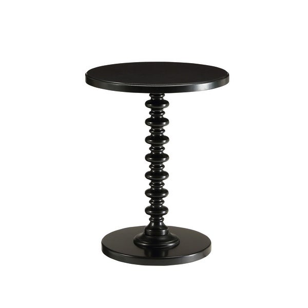 Astonishing Side Table with Round Top, Black