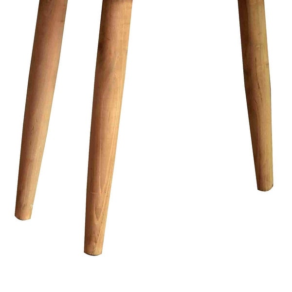 Wooden Side Table with Tapered Legs and Single Drawer, Gray and Brown - 23.62 H x 13.78 W x 20.47 L Inches