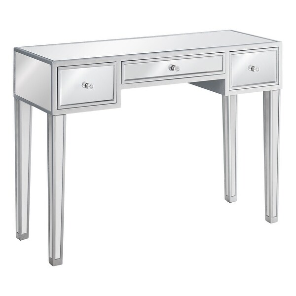Accent Table, Console, Entryway, Narrow, Sofa, Storage Drawer, Living Room, Bedroom, Mirror, Clear, Transitional