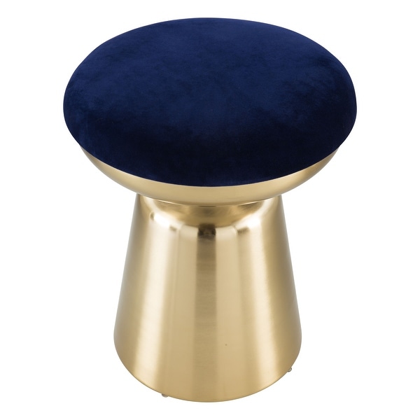 Juniper Side Stool Blue and Gold - Blue, Gold - 15.7
