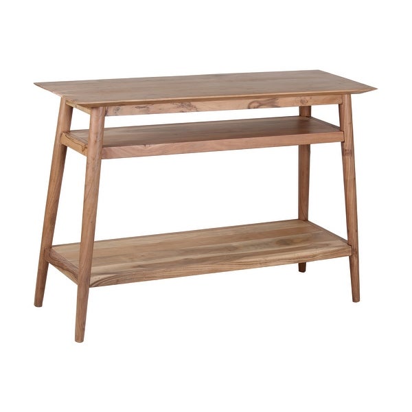 Porter Designs Portola Transitional Solid Acacia Wood Console Table, Natural