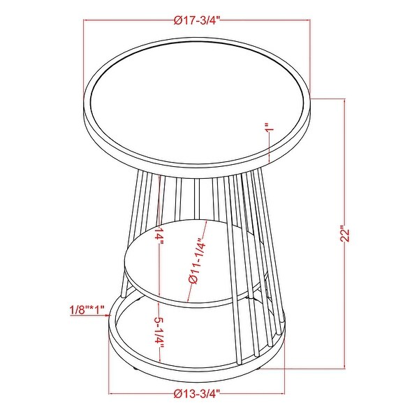 Furniture of America Alioto Contemporary Steel 17-inch Side Table