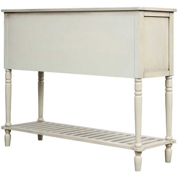Console Table with Bottom Shelf, Storage Cabinet Living Room