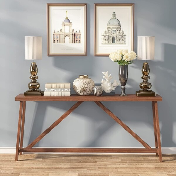 Wood Sofa Table Behind Couch, 70.9 Inch Long Entry Console Table