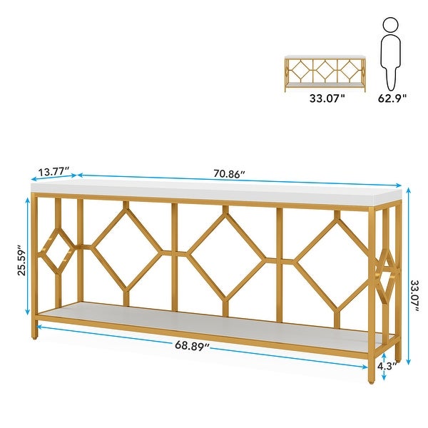 70.9 Inche Extral Long Console Sofa Table for Entryway, Accent Table Living Room