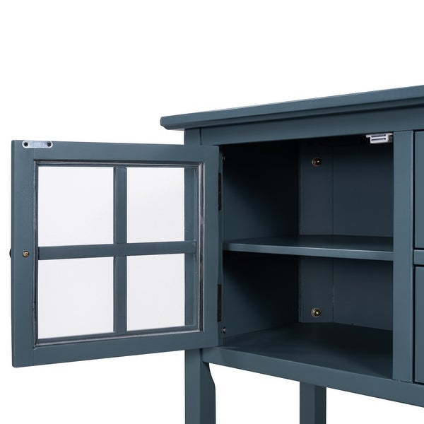 45'' Modern Console Table with 2 Drawers, 2 Cabinets and 1 Shelf