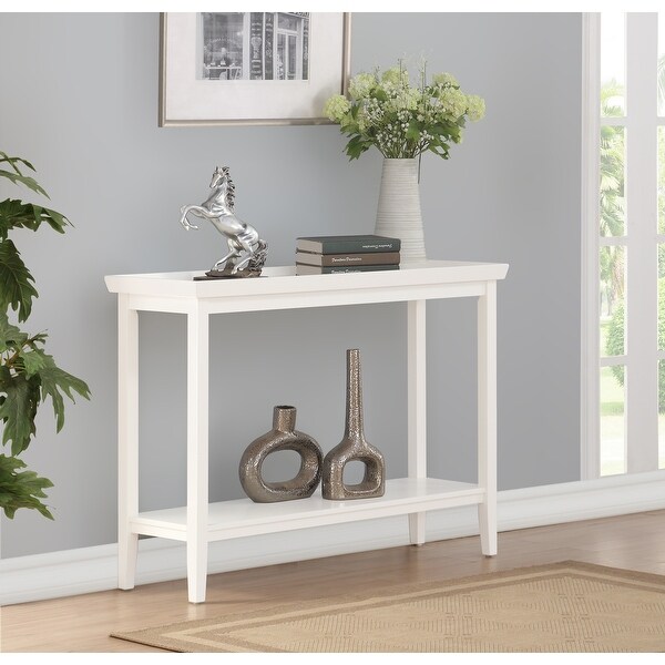 Ledgewood Console Table with Shelf, White
