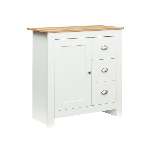 Kitchen Sideboard Cupboard , White High Gloss Dining Room Buffet Storage Cabinet Hallway Living Room TV Stand