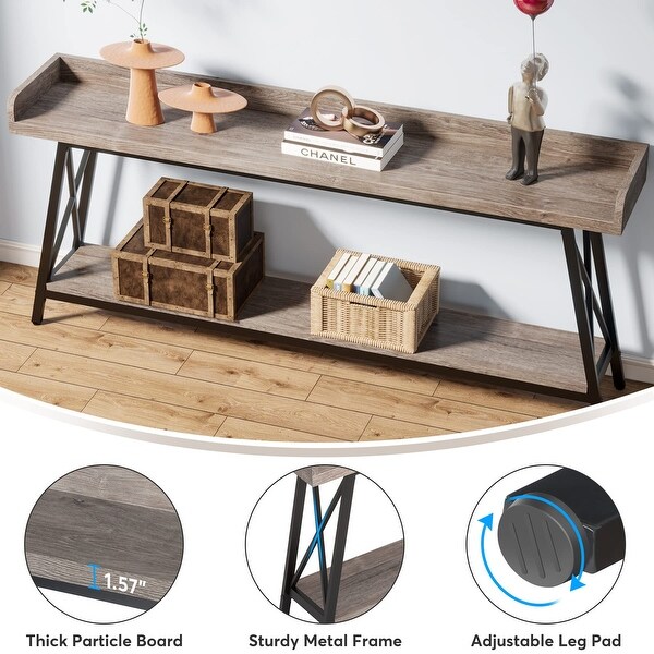 70.9 inch Extra Long Console Table Behind Sofa Couch, Narrow Entryway Table