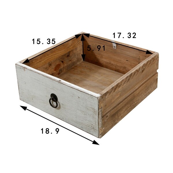 Artissance Shandong Side Table With 8 Drawers and Antique Off White Finish, 35 Inch Tall