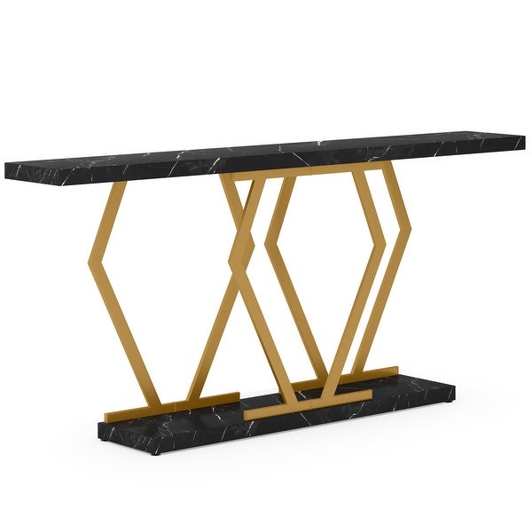 70.9 Inch Long Sofa Console Table for Entryway,Modern Hallway Accent Tables with Stylish Metal Legs
