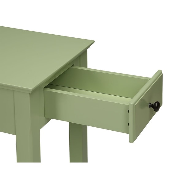 Side Table, Sofa Table Snack Table with Bottom Shelf and 1 Drawer