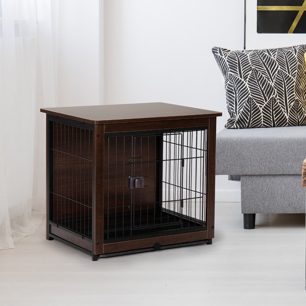Side Table with Dog Cage Design, Small/ Medium/ Large Sizes to Choose