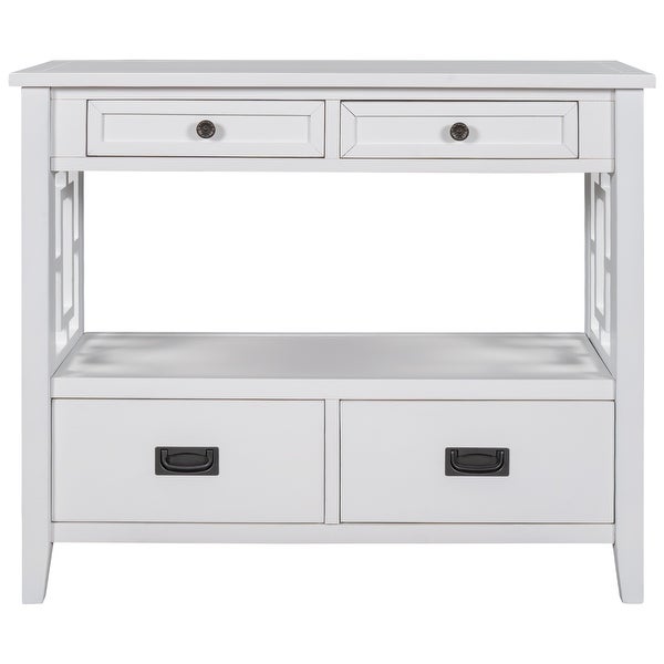 39'' Modern Console Table Sofa Table For Living Room With 4 Drawers And 1 Shelf,console, Sofa and End Tables