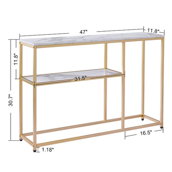 Mcombo Narrow Console Table, Sofa Table Small TV Entryway Table with Storage Shelf, Buffet Table for Hallway Living Room