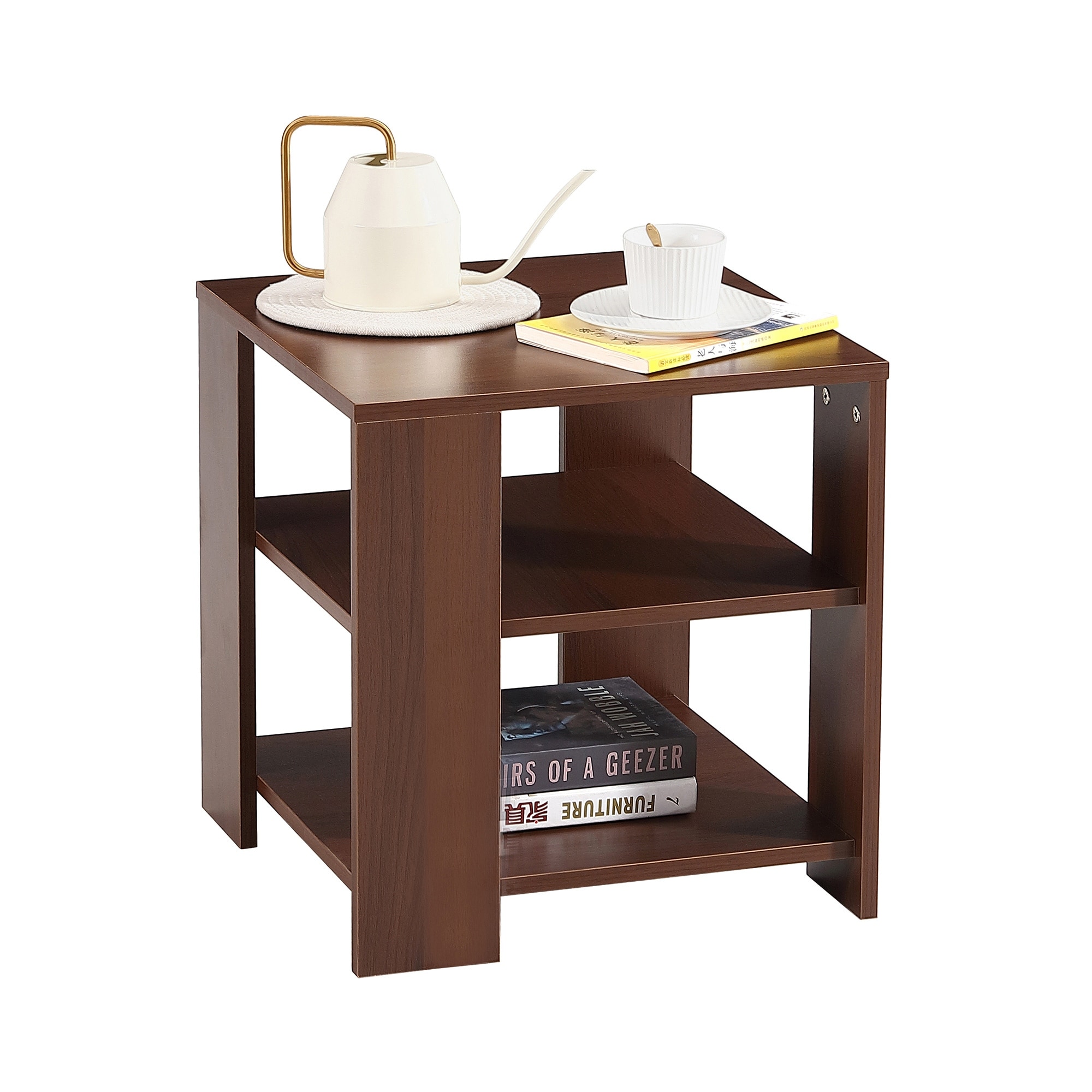 Square Side Table, 3-tier End Table