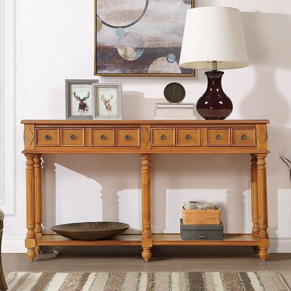 Retro Console Table Entryway Table, 58