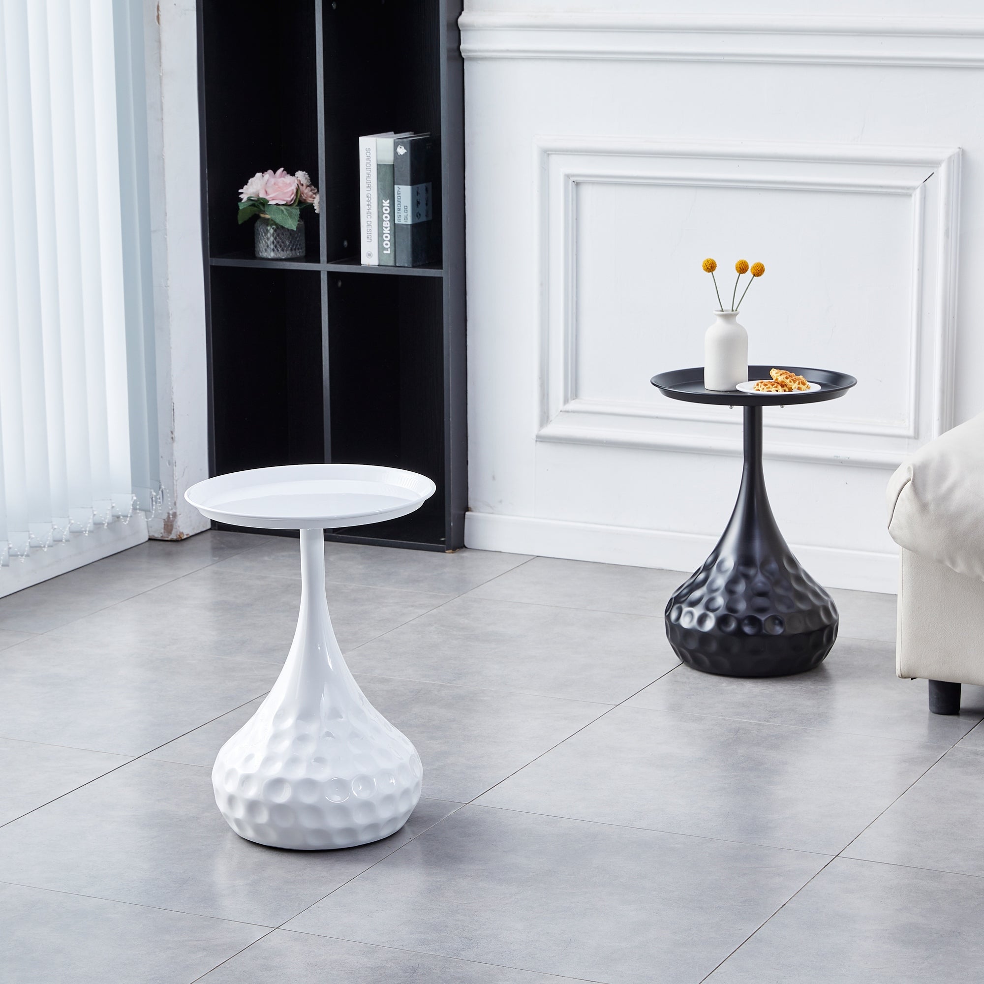 Modern Small Metal Sofa Table Side Tables, Lightweight Design