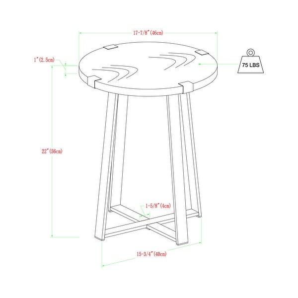 Middlebrook Designs Barnett Round Metal Wrap Side Table - Set of 2