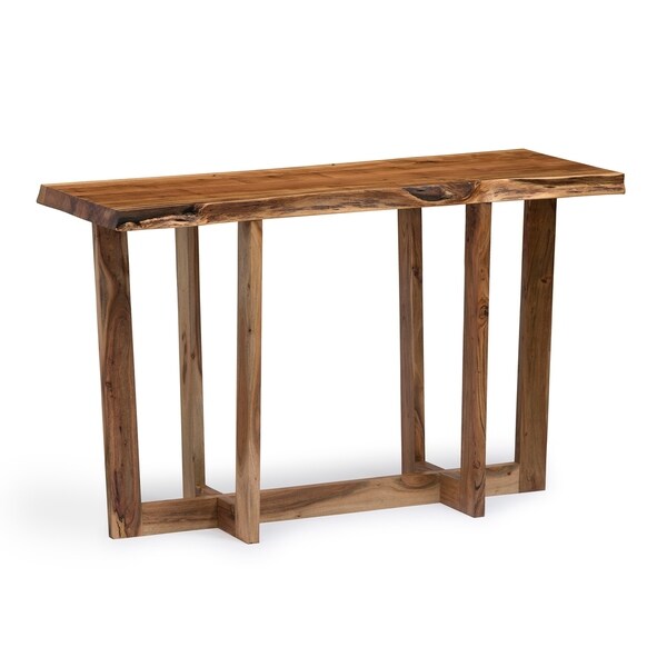 Berkshire Natural Live Edge Wood Media Console Table, Natural