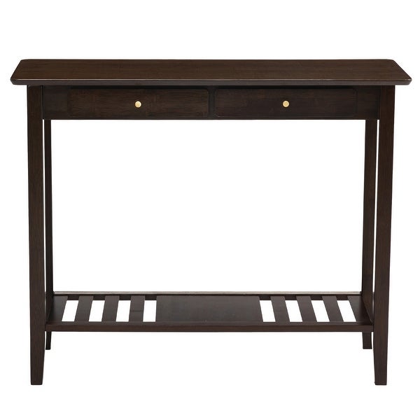 Connexion Decor Verenney Console Table With Drawer, Dark Walnut