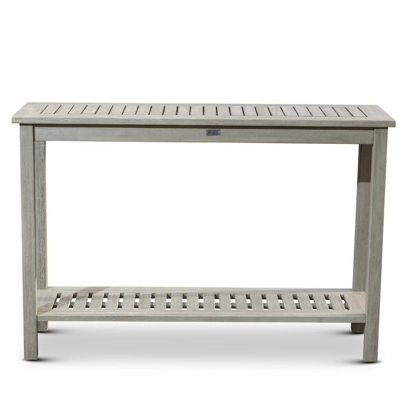 Eucalyptus Console Table; Driftwood Gray. Entryway Table with Storage Shelf for Entryway, Front Hall, Hallway, Living Room - 48
