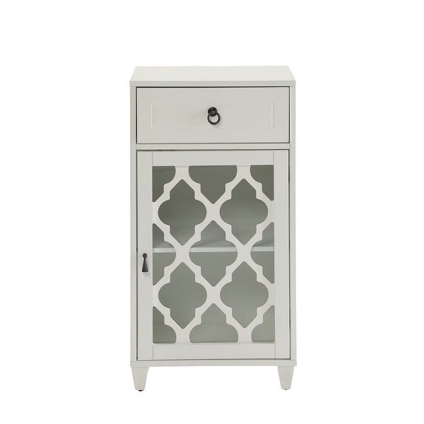 Faddish Side Table, White