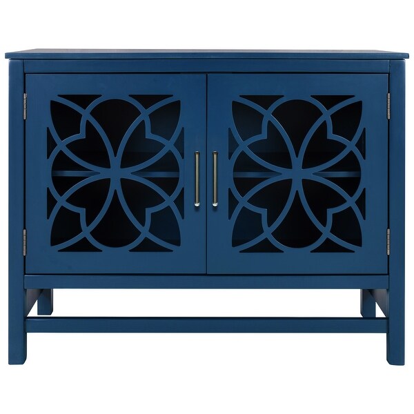Classic Wood Storage Cabinet with 2 Doors and Adjustable Shelf, Simple Exquisite Console for Entryway, Kitchen, Dining Room