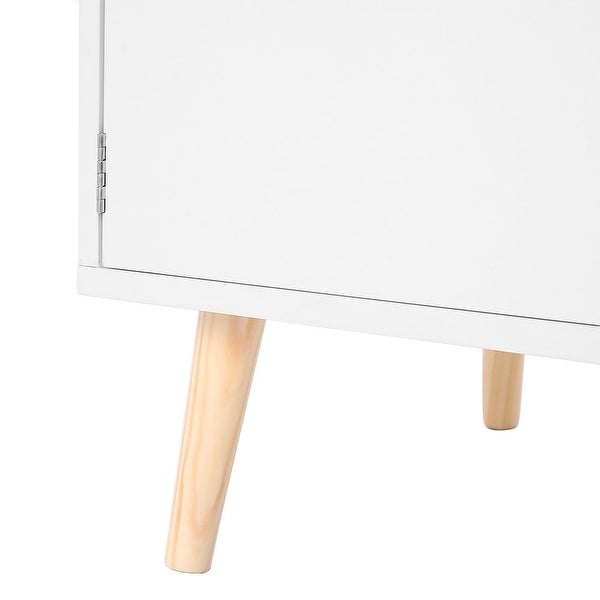 Side Table, Nightstand with 1 Drawer, Durable, for Bedroom, Living Room, Office, 17.7 x 15.8 x 23.6 inches, White