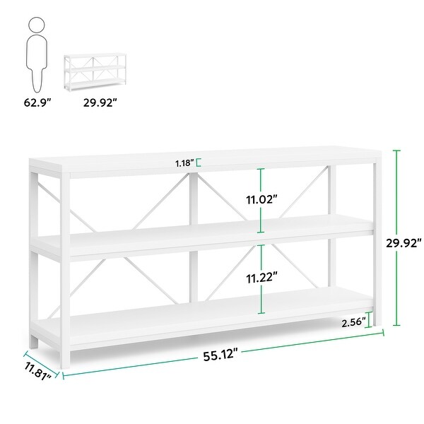 Sofa Console Table, 3 Tiers TV Console Stand, Entryway Table