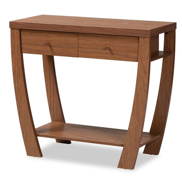 Capote Modern and Contemporary Dark Brown Finished Wood Console Table