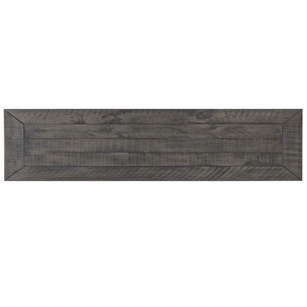 Coastal Rectangular Wooden Console Table with 2 Drawers, White and Gray