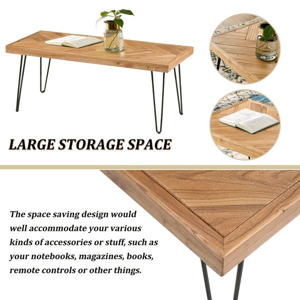 Modern Coffee Table, Easy Assembly Tea Table for Living Room