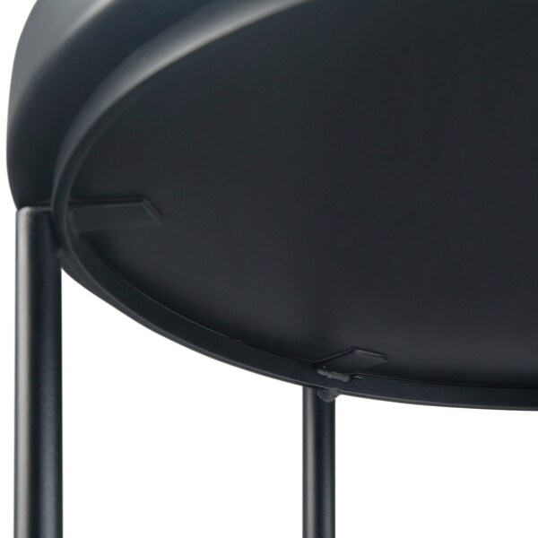 WYNDENHALL Lipton Industrial 18 inch Wide Metal Accent Side Table in Black, Fully Assembled - 18