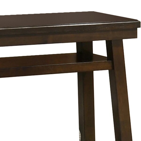 Wooden Console Table with One Open Shelf, Brown