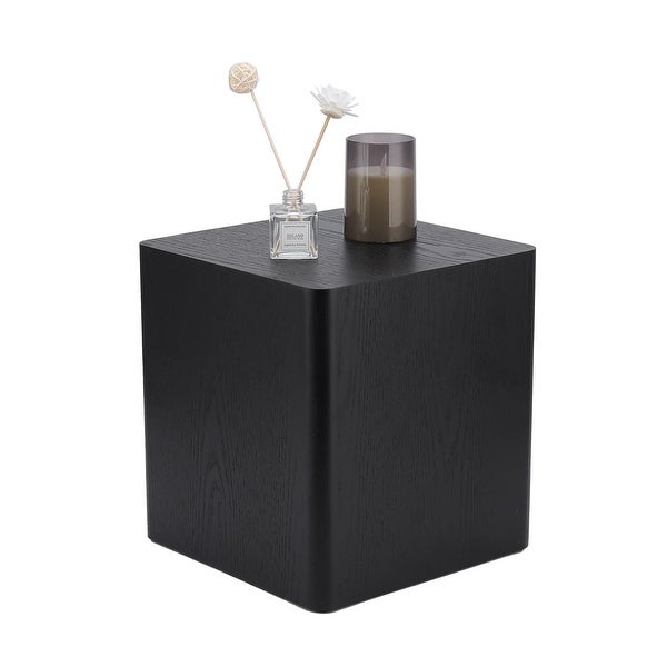 2 Piece Nesting Center Tables Wooden Square Coffee Tables Modern Geometrical Side Tables for Living Room, Bedroom