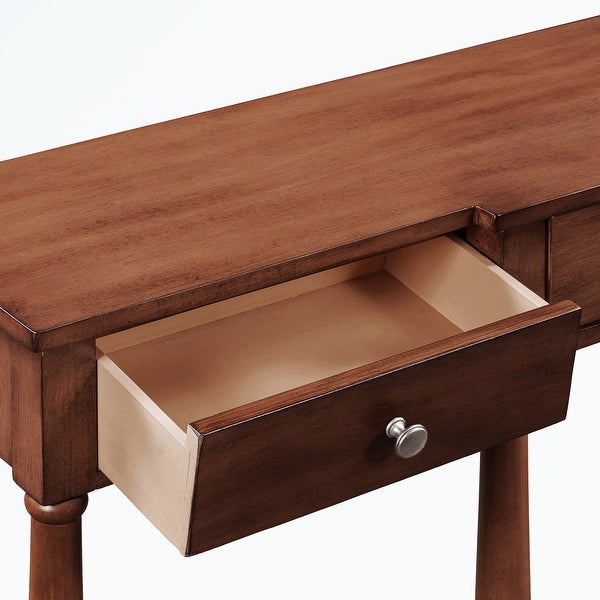 Solid Wood Console Table, with Storage Shelf and Drawer