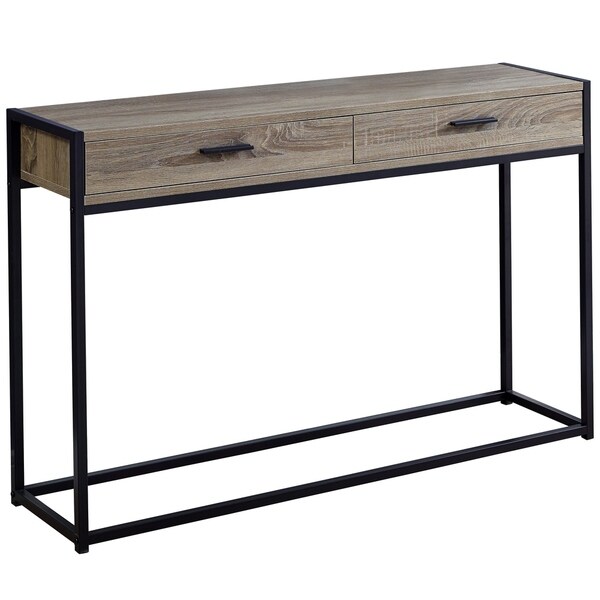 Accent Table, Console, Entryway, Narrow, Sofa, Storage Drawer, Living Room, Bedroom, Metal, Laminate, Contemporary
