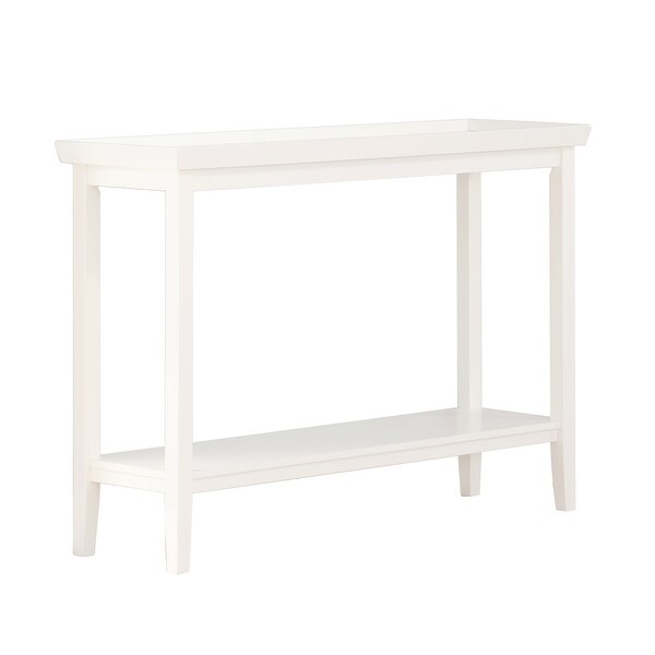 Ledgewood Console Table with Shelf, White
